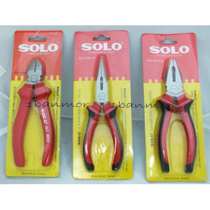 Solo คีมขนาด6นิ้ว - คีมจับ / คีมตัด / คีมจับปลายแหลม สินค้าคุณภาพดี