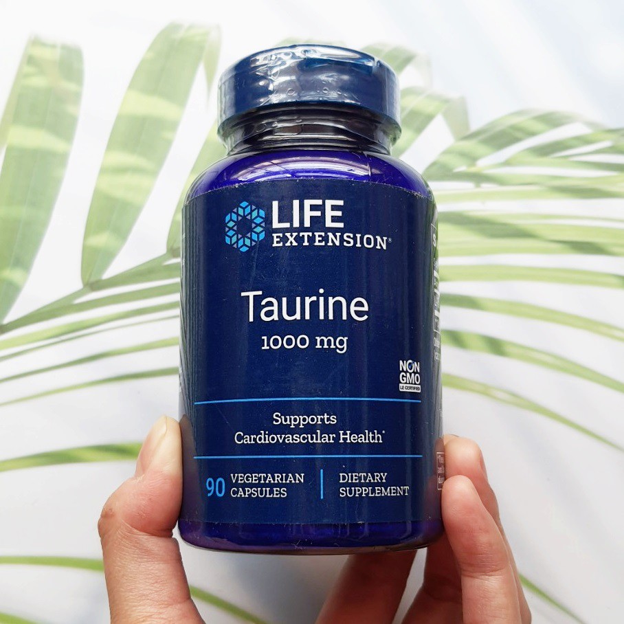 (Life Extension®) Taurine 1000 mg 90 Veggie Capsules ทอรีน