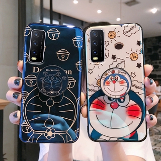 POP Stand เคสโทรศัพท์ HP Vivo Y12S Y20sG Y20 Y20s Y12A 2021 เคส Soft Case Cartoon Cute Couple Phone Holder ปลอก Vivo Y12A Y3S Y12s เคสโทรศัพท์ Phone Cover Shell