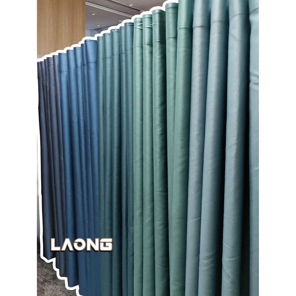 LWGYMCลด(45.-)ผ้าม่านกันแดดโทนสีฟ้า ผ้าม่านสำเร็จรูป(ตาไก่)  เนื้อผ้านุ่ม ไม่อมฝุ่น/ผ้าม่านตาไก่