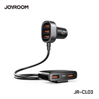 หัวชาร์จในรถ Joyroom CR-JL03 5 Multi-port USB Car Charger Adapter 5ft cable for Front/Back Seat Charging