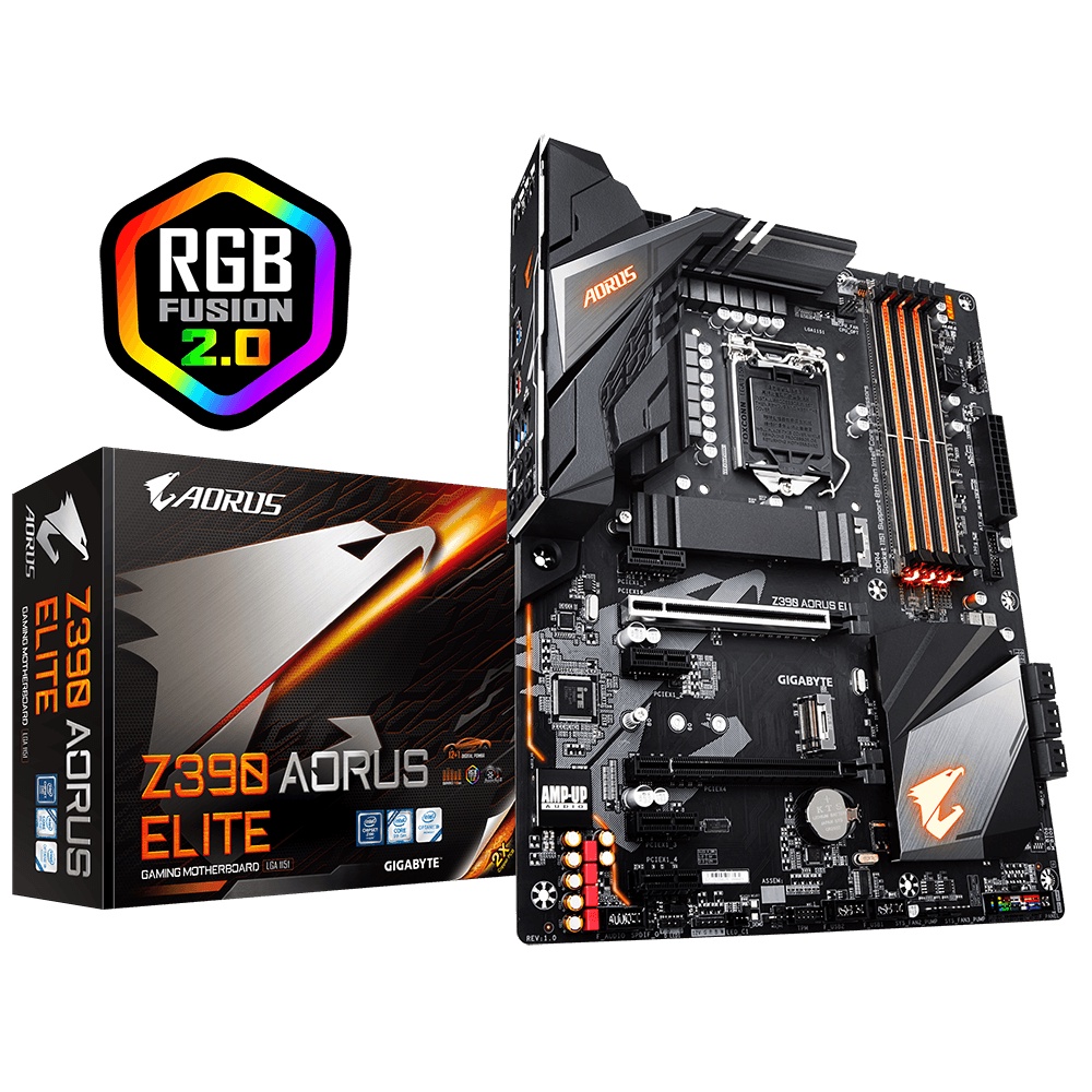 MAINBOARD (เมนบอร์ด) 1151v2 GIGABYTE Z390 AORUS ELITE RGB ตัวท็อป พร้อมส่ง
