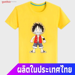 gothic เสื้อยืดลำลอง อุปกรณ์กีฬา¤One Piece เสื้อยืดวันพีชอะนิเมะอุปกรณ์ต่อพ่วง Choba Solo Luffy ฤดูใบไม้ผลิ / ฤดูร้อนผู้