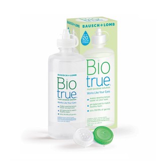 Biotrue น้ำยาทำความสะอาดคอนแทคเลนส์ ไบโอทรู มัลติเพอร์โพส Bio True Multi-Purpose Solution แถม 60ml 1 ขวด