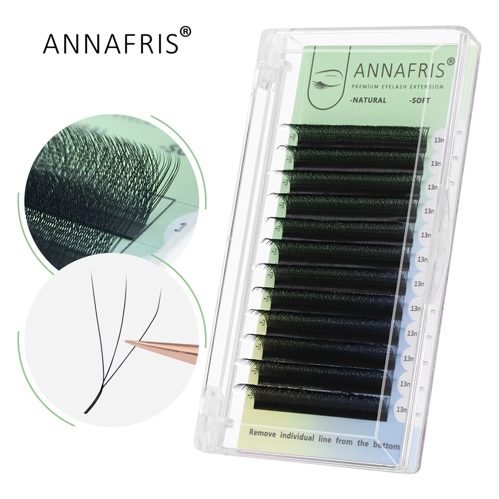ANNAFRIS 12 แถว 3D W ขนตาปลอม ขนตาตัว y ขนมิงค์ นุ่ม เบา ธรรมชาติ ขนตา w