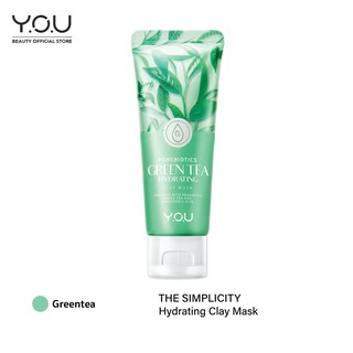 Y.O.U PoreBiotics Green Tea Hydrating Clay Mask 50g มาร์กสูตรกระชับรูขุมขน