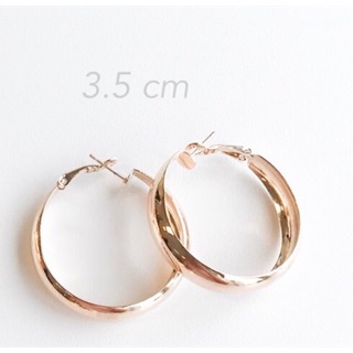 New✨Earrings Flat Gold Size: 3.5cm