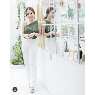 LadyJaneBrand LJ048 Diana Pants shorts white กางเกงขายาวเอวสูงสีขาว  size s