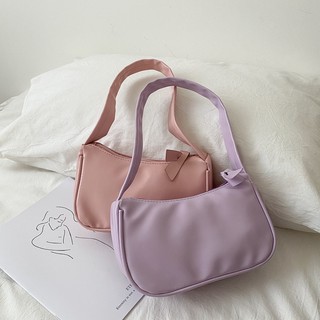 พร้อมส่ง lady bloom bag กระเป๋าสีสวย เรียบๆ ให้เลือก 8สี