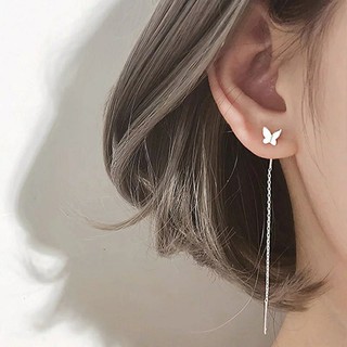 ต่างหูผีเสื้อโซ่ยาว • Butterfly Chain Earring