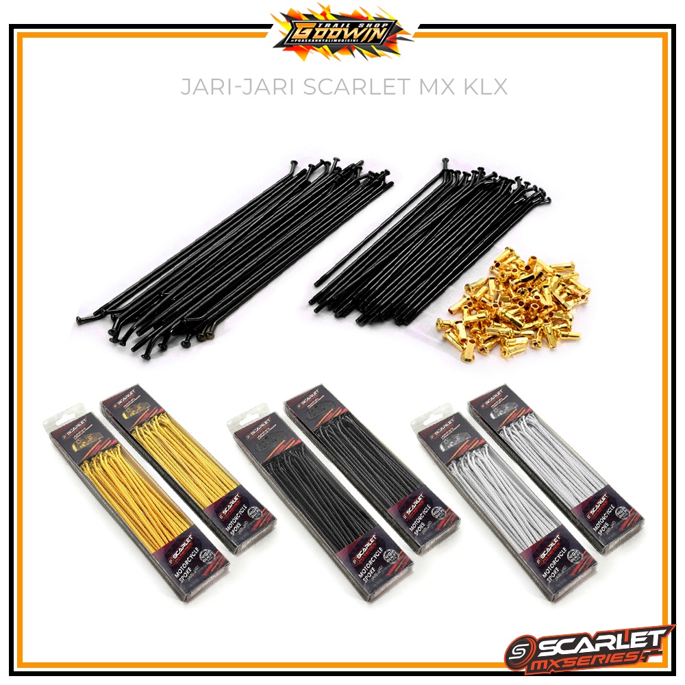ชุดซี่ลวดด้านหน้าด้านหลัง Spokes SCARLET / SPC SUPER CROSS และ NOT TK Super Moto TRAIL KLX CRF