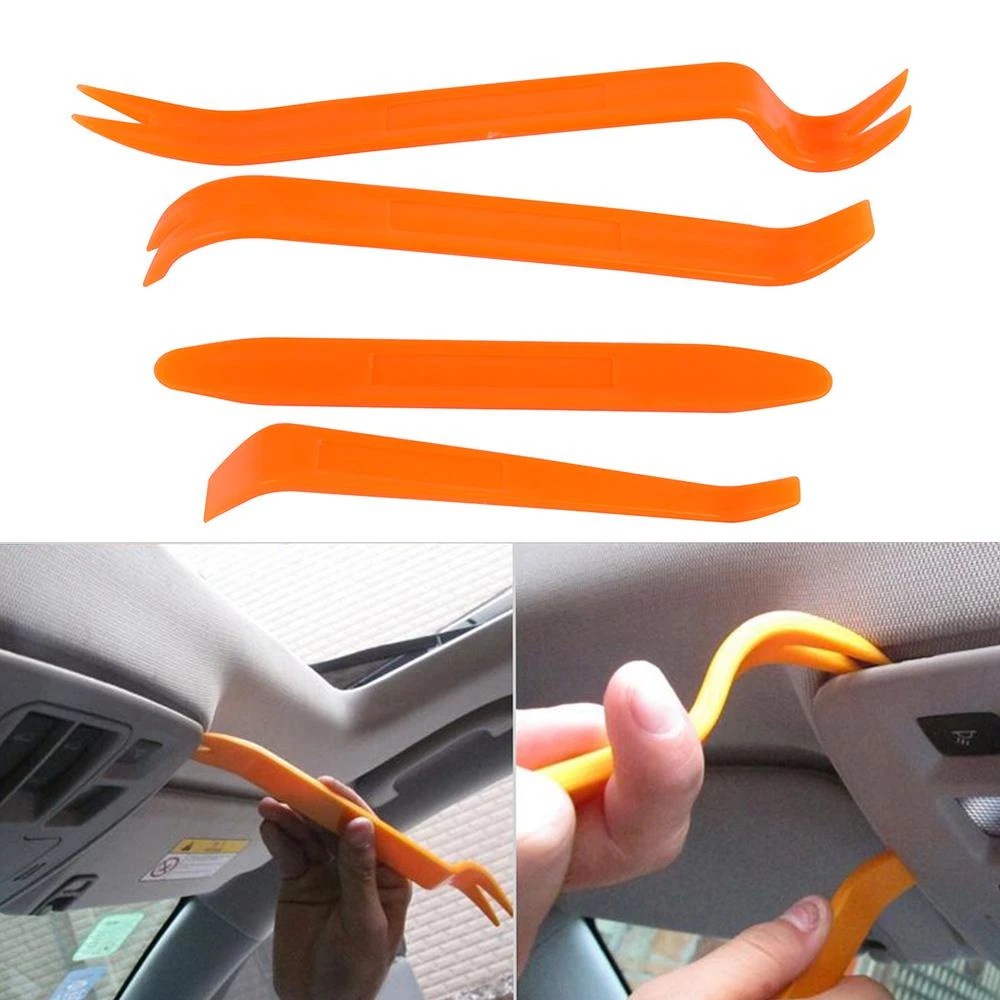 4 ชิ้นรถ-จัดแต่งทรงผม Pry ติดตั้งกําจัด Trim เสียงรถวิทยุแผงประตูมือ Cockpit เครื่องมือ