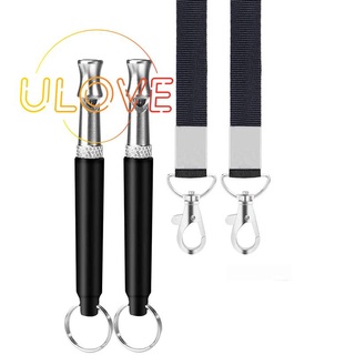 2 Pieces of Ultrasonic Dog Whistle Stop Barking with Adjustable Tone Mute Ultrasonic Dog Training Whistle with Lanyard