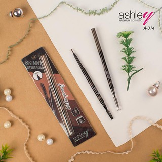 🌟 ดินสอเขียนคิ้ว หัวเรียว 1.5มม แอชลีย์ ASHLEY SKINNY EYEBROW PENCIL A-314