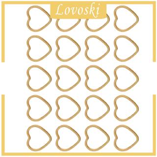 ( Lovoski ) จี้แหวนโลหะรูปหัวใจ 20 ชิ้น