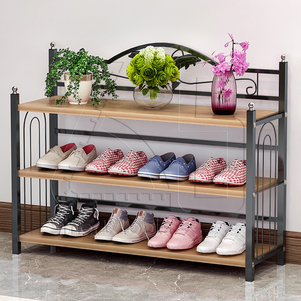 InnHome ชั้นวางรองเท้า ที่วางรองเท้าทรงคลาสสิค Shoe Rack 3 ชั้น เก็บรองเท้าได้มากถึง 12 คู่ แข็งแรง ทนทาน ไม่ขึ้นสนิม