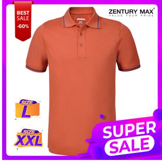 ไซด์ L / XXL : Zentury Max เสื้อโปโลชาย เนื้อผ้า Active Fresh ผ้าเบา ใส่สบาย ไม่ร้อน รีดง่าย รุ่น MKP-1001 สีส้มอิฐ