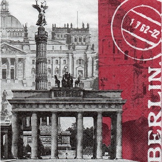 Pladao Napkin ภาพ Landmark Berlin Germany กระดาษ แนพกิ้น สำหรับงานศิลปะ เดคูพาจ decoupage ขนาด L 33x33