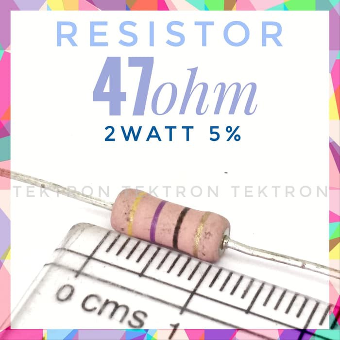 47ohm Resistor 2Watt 5%, 47 โอห์ม
