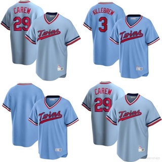 เสื้อยืดกีฬาเบสบอล พิมพ์ลาย BSB MLB Minnesota Twins Carew Killebrew Jersey พลัสไซซ์ สําหรับผู้ชาย และผู้หญิง