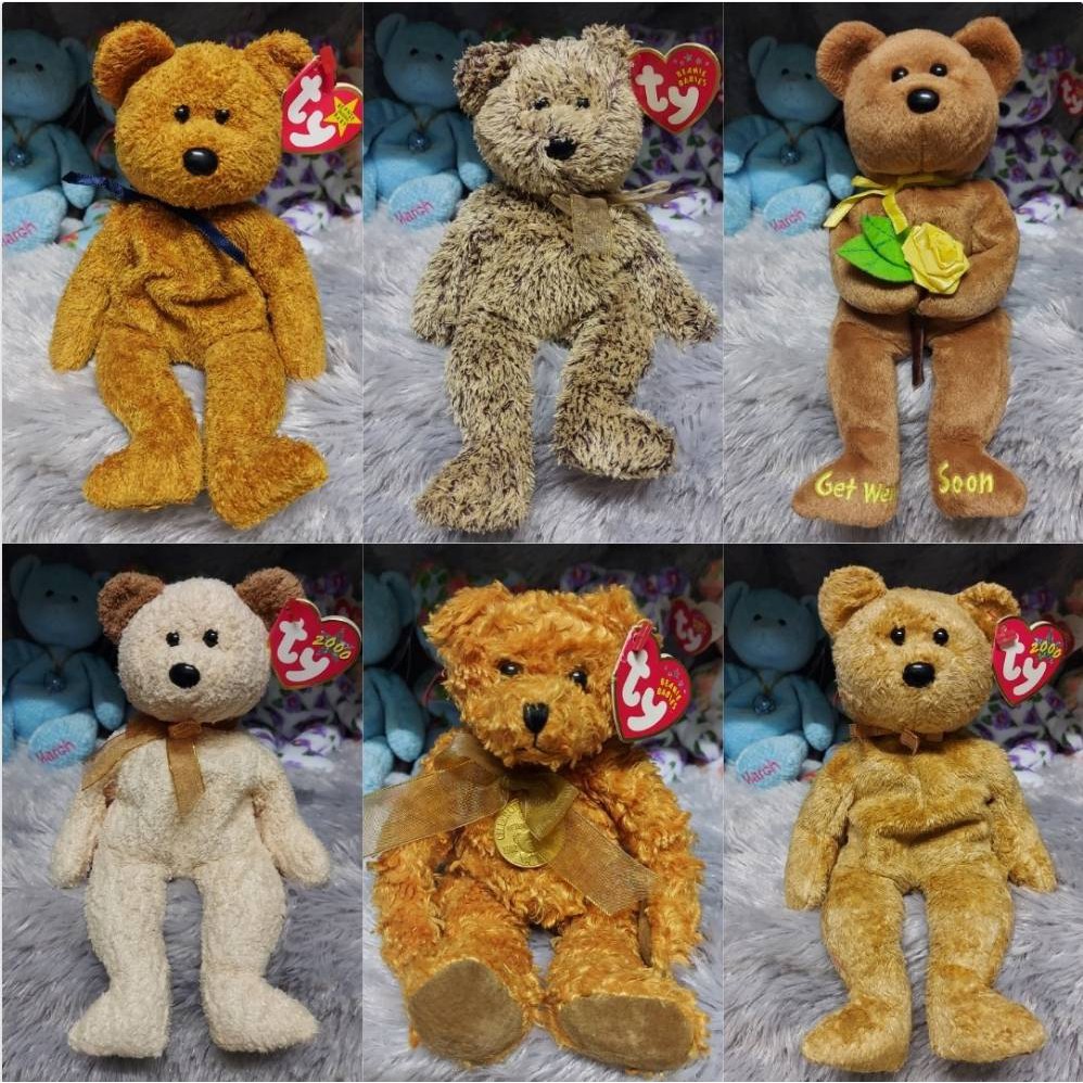 GB 06 - ตุ๊กตาหมี ty ขนาด 8 นิ้ว - Teddy Bear หมีน้ำตาล หมีเท็ดดี้