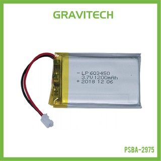 [Gravitechthai]Lithium Ion Polymer Battery LiPo 1200mAh 3.7V - 603450