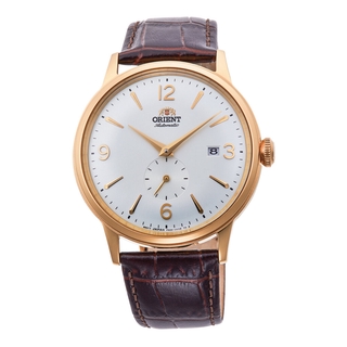 Orient Automatic BAMBINO Classic รุ่น RA-AP0004S (ขอบสีทอง หน้าขาว สายหนัง)