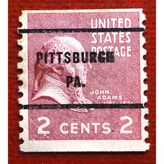 แสตมป์UNITED STATES POSTAGE 2 CENTS พิมพ์ทับเมือง