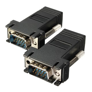 อแดปเตอร์แปลงสาย VGA เป็น RJ45 (LAN) ตัวผู้ (ชุด 2 ตัว)