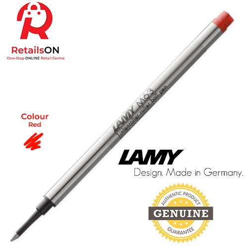 Lamy M63 Rollerball Pen Refill - Red / Roller Ball Pen Refill 1pc Red