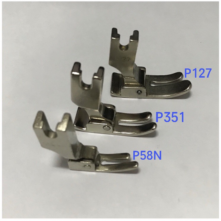 ตีนผีจักรเย็บอุตสาหกรรม ขนาดกลาง (P351) ขนาดเล็ก (P58N) และขนาดใหญ่ (P127)