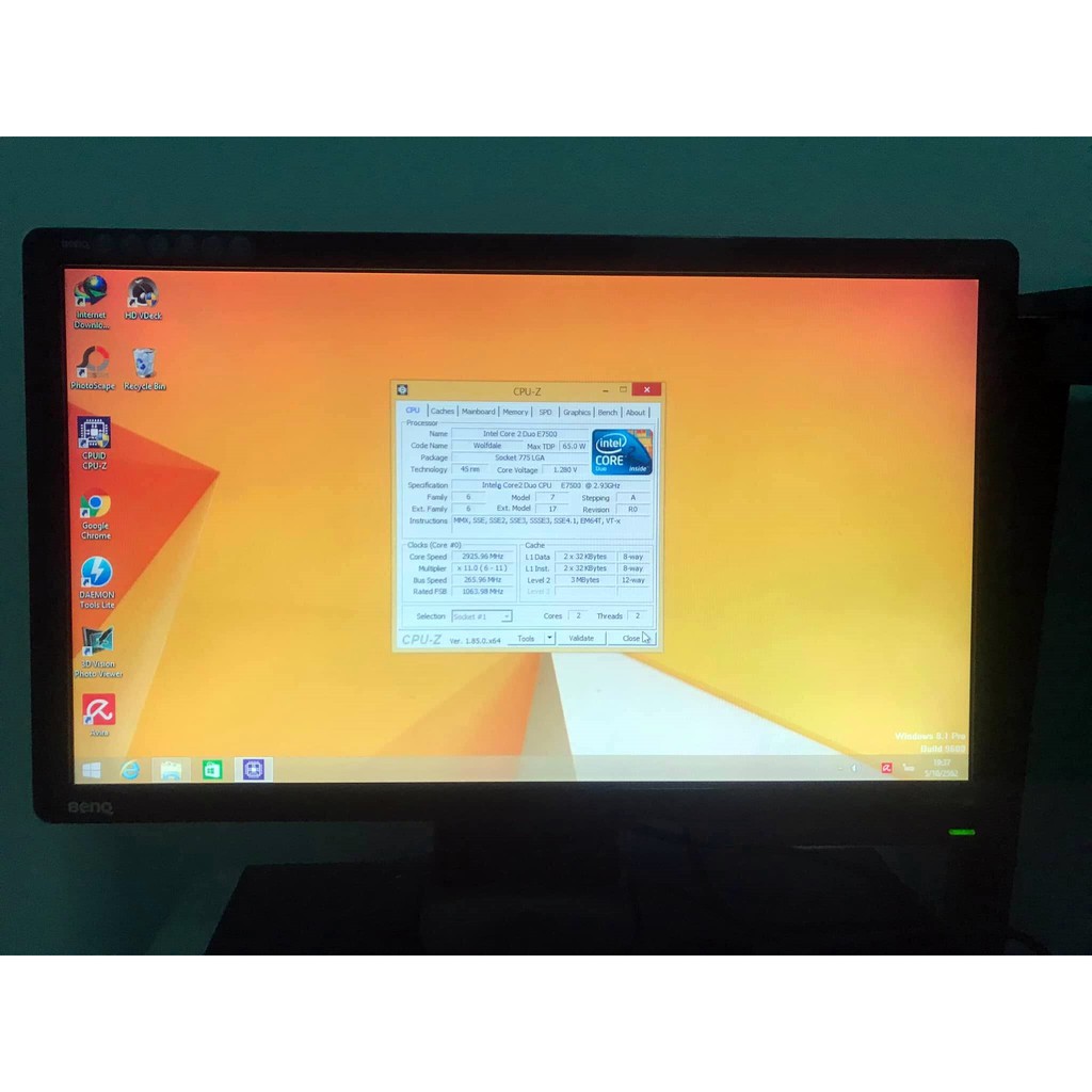 คอมพิวเตอร์ PC ตั้งโต๊ะ คอมพิวเตอร์ INTEI CORE 2 DUO E7500 CPU @2.93GHz x64-bit