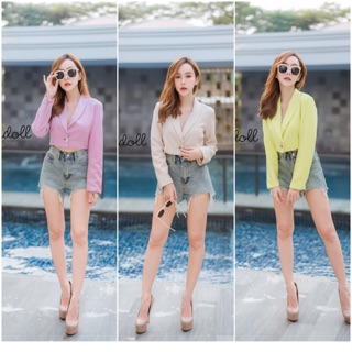 เสื้อ Blazer ตัวสั้น แพทเทินดีมากก