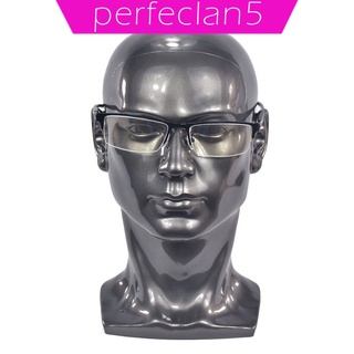 [perfeclan5] Cosmetology Male Mannequin Head Bald Manikin Head for Wigs Making Wig Display Hat Display Glasses Display Stand Head Model 50cm