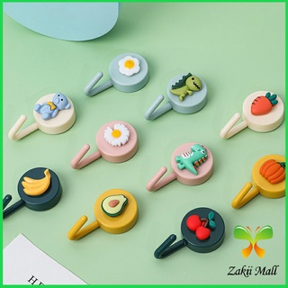 Zakii Mall ตะขอแขวนติดผนัง ลายการ์ตูนน่ารัก 3D Cartoon coat hook