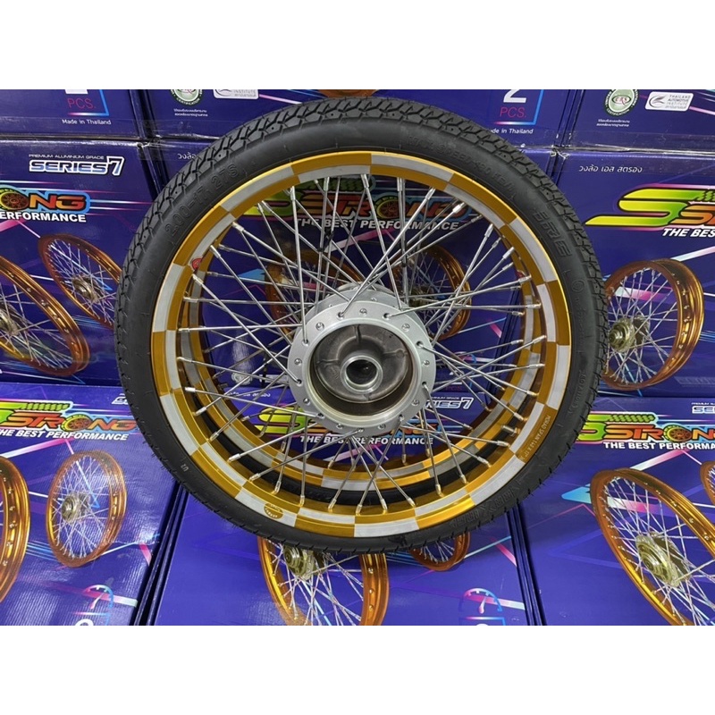 ชุดล้อพร้อมขึ้นดุมเดิมทรงA1.40พร้อมยาง