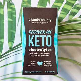 (Vitamin Bounty®) อาหารเสริมคีโต อิเล็กโทรไลต์ Recover On Keto Electrolyte 60 Capsules