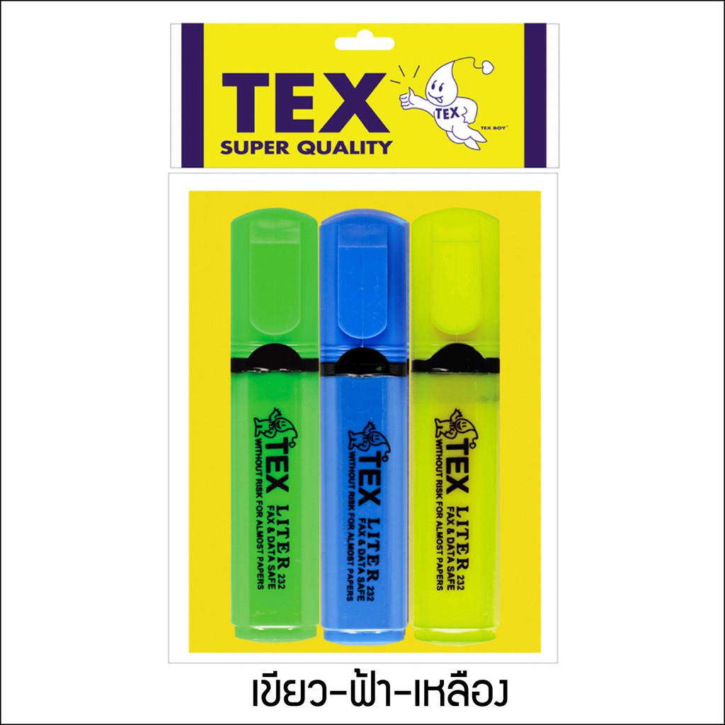 TEX LITER ปากกาเน้นข้อความ แพ็ค 3 ด้าม (มีให้เลือก 7 สี) — صورة 2