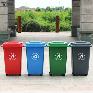 ถังขยะพลาสติก ถังขยะ มีล้อ ถังพลาสติก 60ลิตร Wheelie bin 60L^^พร้อมส่งค่ะ^^