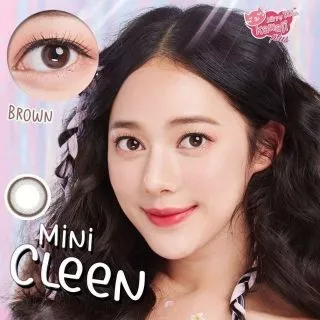 💖 Kitty Kawaii ๑ mini Clean & Cleen สายตา -00 ถึง -1000 brown gray Contactlens บิ๊กอาย คอนแทคเลนส์ ราคาถูก แถมตลับ