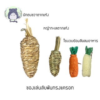 หญ้าแครอท ผักตบชวาสาน หญ้าทะเลสาน ใยบวบ ของเล่นสัตว์เลี้ยง ลับฟัน สัตว์ฟันแทะ กระต่าย ชินชิลล่า แกสบี้