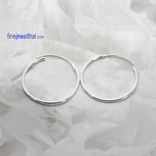 Finejewelthai-ต่างหู-ต่างหูเงินแท้925-ต่างหูห่วง-ออกแบบพิเศษ-Silver-Earring-E217400