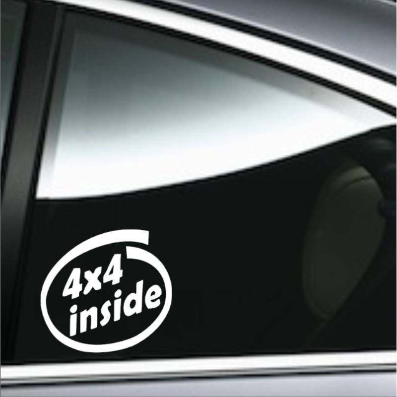สติกเกอร์ด้านใน 4x4 สําหรับรถจักรยานยนต์แล็ปท็อปรถยนต์