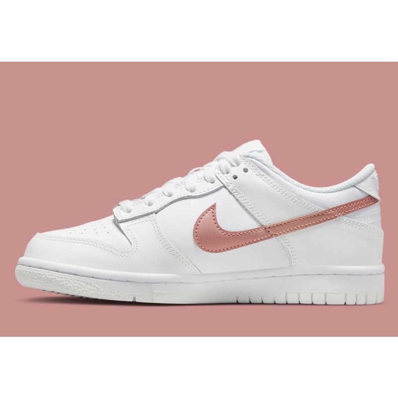 nike dunk low white/pink