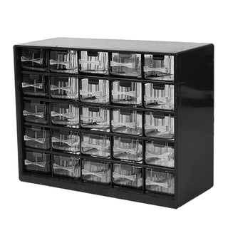 25 Drawer Parts Storage Box Home Garage Tool Box Screws Craft Cabinet