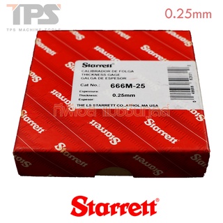 ฟิลเลอร์เกจแบบมิลลิเมตร ยาว 25 ฟุต หนา 0.25 มม. รุ่น 666M-25 STARRETT