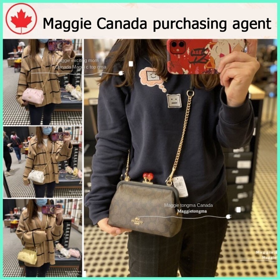 #Maggie Canada# ของแท้ 100% Coach กระเป๋าสะพายไหล่ของผู้หญิงผู้หญิงหนังกระเป๋าสะพายความจุมากเต็มรูปแบบหนังสต็อก2875