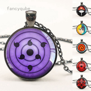 Naruto Anime Pendant Sharingan Glass Cabochon Necklace Cosplay Necklace