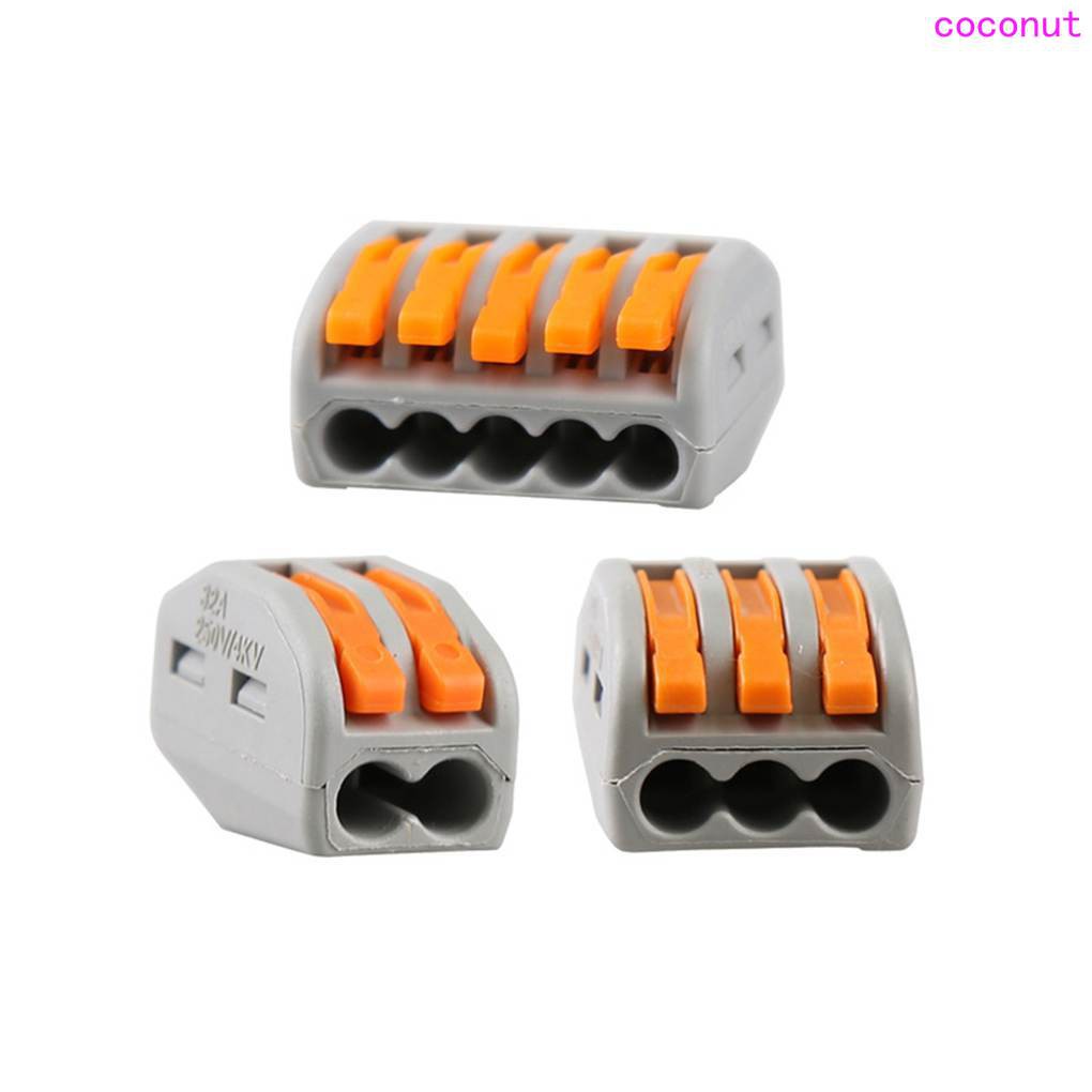 60pcs Pct 212 Pct 213 Pct 215 Universal Fast Wire Wiring Connector Conductor Terminal Block