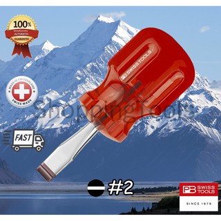 ไขควงปากแบน PB Swiss Tools รุ่น PB 135 เบอร์ 2/3/4/5 ด้าม Classic Stubby